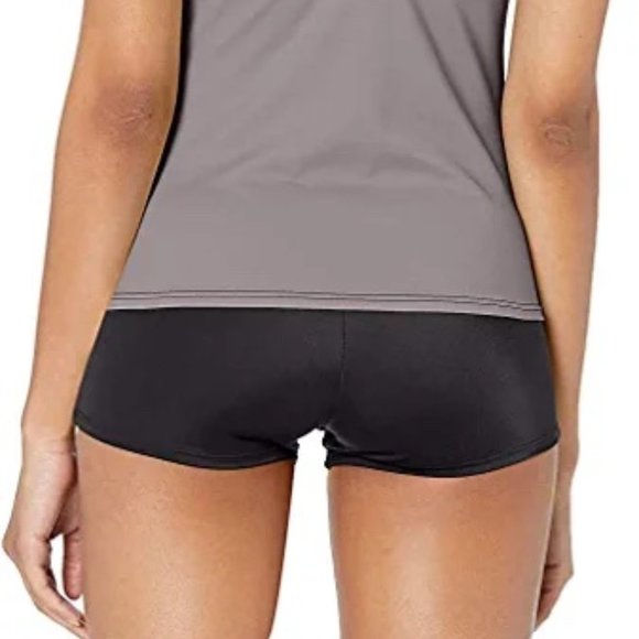 Nike XS Racer aBck Tankini Swimsuit 2 Piece Set (Black/Gray/Neon Green) - Picture 3 of 6